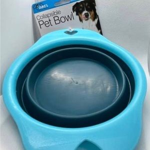 Portable Pet Bowl Blue NWT